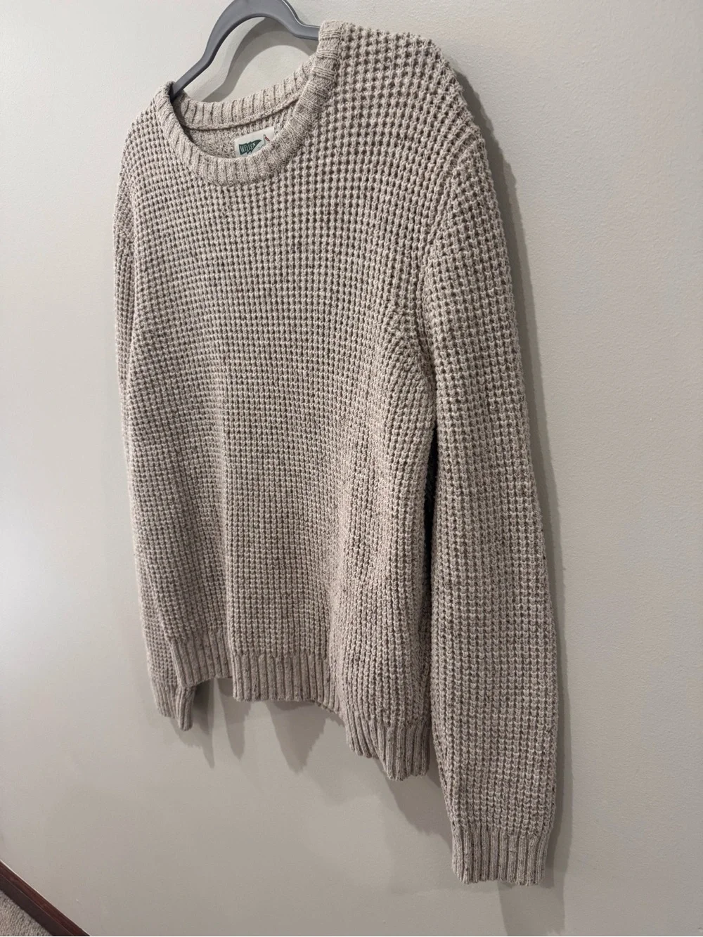 Wellen Sz M Recycled Cotton Headlands Crewneck Sweater Fisherman Knit
